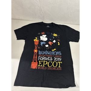 Disney Parks Illuminations Farewell 2019 Epcot World Showcase T-Shirt Medium